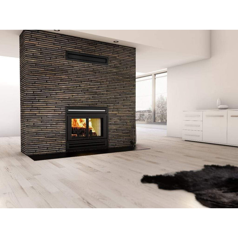 Valcourt Manoir Clean Burning Decorative Wood Fireplace - Rear View