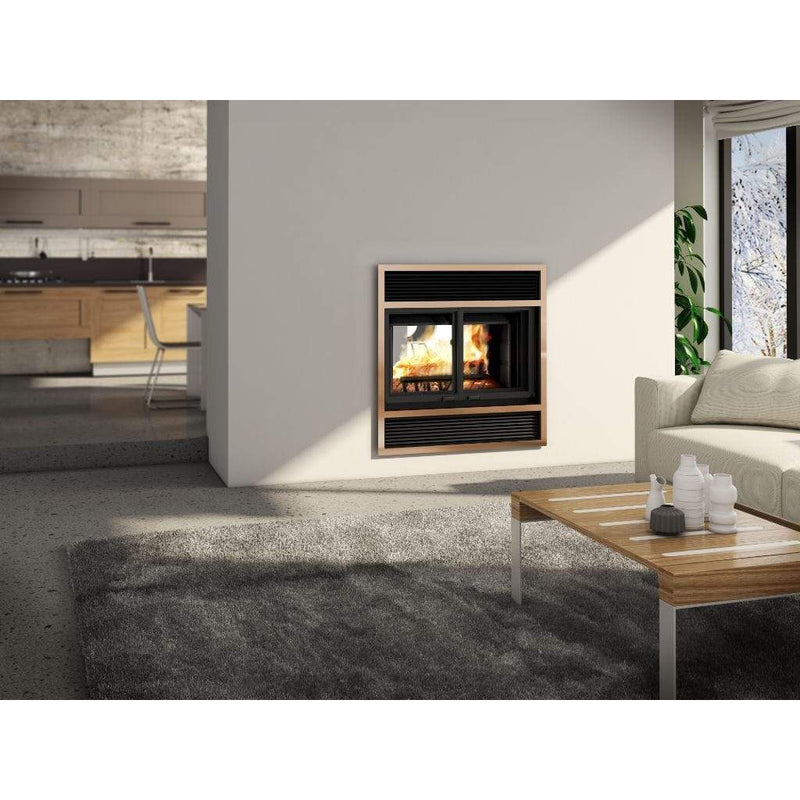 Valcourt Westmount See-Through Decorative Wood Fireplace - Detail View