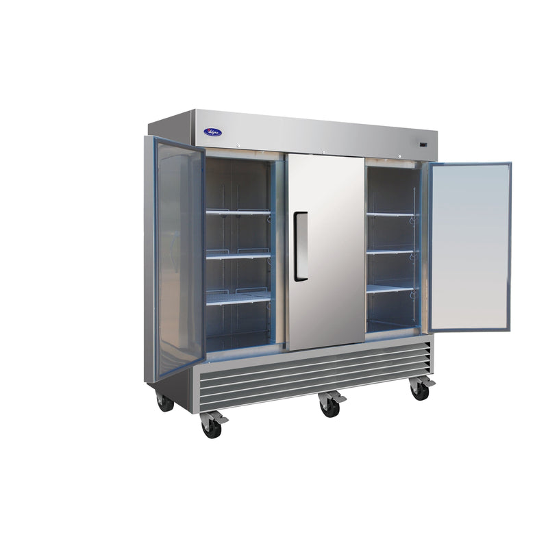Valpro 72 cu.ft. Stainless Steel Reach-In Solid 3-Door Freezer - Alternate View