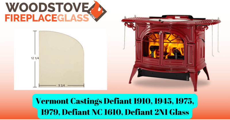 Vermont Castings Defiant 1910, 1945, 1975, 1979, Defiant NC 1610, Defiant 2N1 Glass - Alternate View