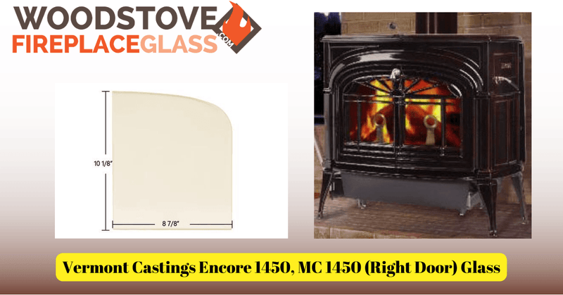 Vermont Castings Encore 1450, MC 1450 (Right Door) Glass - Alternate View