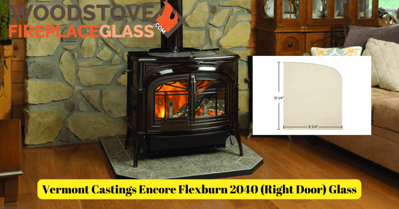 Vermont Castings Encore Flexburn 2040 (Right Door) Glass - Detail View