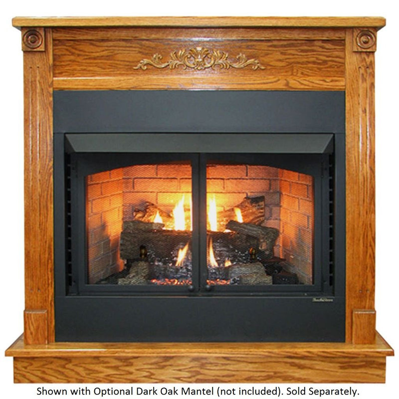 Buck Stove Model 42ZCBBXL Vent-Free Gas Fireplace With Oak Logs - Fireplace Choice