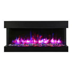 60″ BAY-SLIM Series 3 Sided Glass Electric Fireplace - 60-BAY-SLIM - Fireplace Choice
