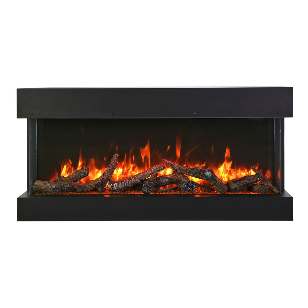 Remii 50″ BAY-SLIM Series 3 Sided Glass Electric Fireplace - 50-BAY-SLIM - Fireplace Choice