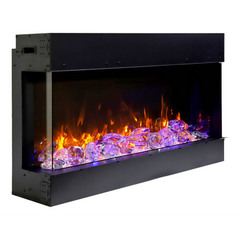 Remii 50″ BAY-SLIM Series 3 Sided Glass Electric Fireplace - 50-BAY-SLIM - Fireplace Choice