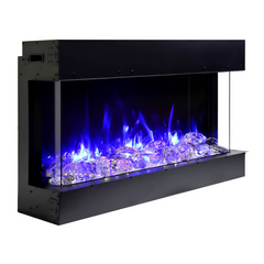 Remii 40″ BAY-SLIM Series 3 Sided Glass Electric Fireplace - 40-BAY-SLIM - Fireplace Choice