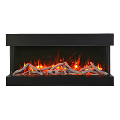 72″ BAY-SLIM Series 3 Sided Glass Electric Fireplace - 72-BAY-SLIM - Fireplace Choice