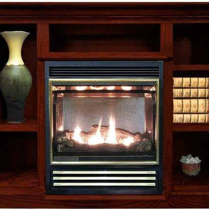 Buck Stove 1127 Vent Free Gas Stove with Prestige Mantel Combo - Propane - Fireplace Choice