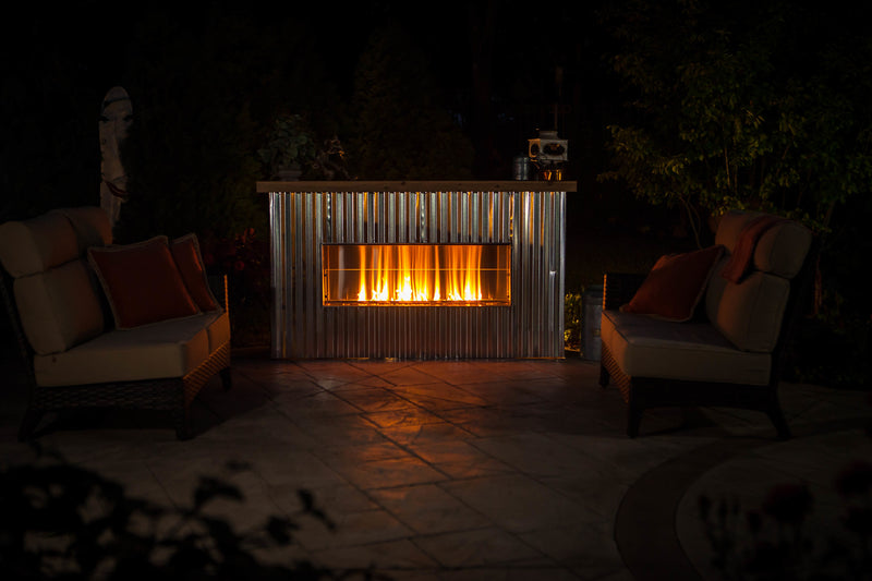 Firegear OFP-60LECO 60" Kalea Bay Outdoor Non-LED Linear Fireplace - Alternate View