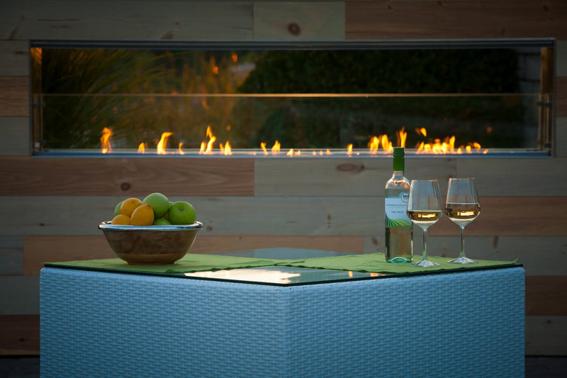 Firegear 48" Kalea Bay Linear Outdoor Fireplace with LED Lights - OFP-48LECO-LED - Alternate View