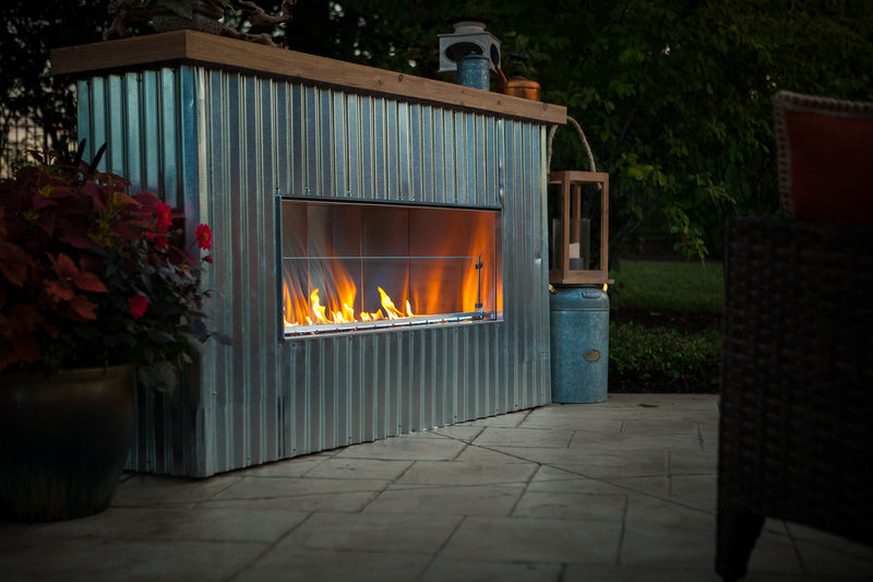 Firegear OFP-60LECO 60" Kalea Bay Outdoor Non-LED Linear Fireplace - Top View