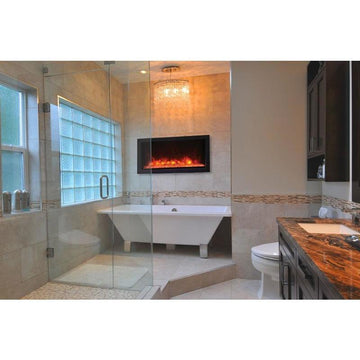 Remii 35-Inch 102735-XS Extra Slim Electric Fireplace with Black Steel Surround