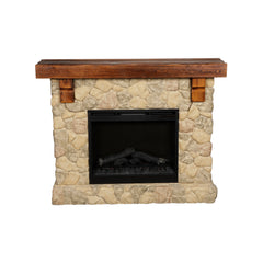 Fieldstone Rustic Electric Fireplace Mantel Package - GDS26L5-904ST - Fireplace Choice