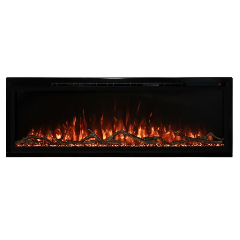 Modern Flames Spectrum Slimline 100" Wall Mount/Recessed Electric Fireplace - SPS-100B - Side View