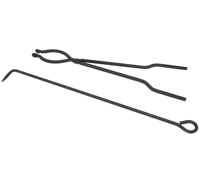 Ohio Flame Fire Tools Package (Fire Poker + Campfire Tongs - Fireplace Choice