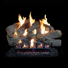 Real Fyre CHB-24 Vented Charred Royal English Oak Gas Log Set - Fireplace Choice